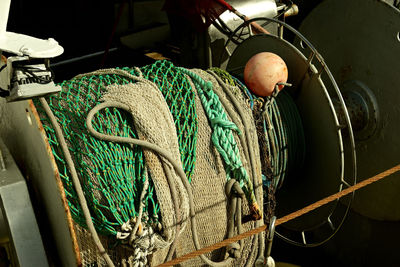 Close-up of fishing net