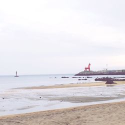 Scenic view of calm sea against sky