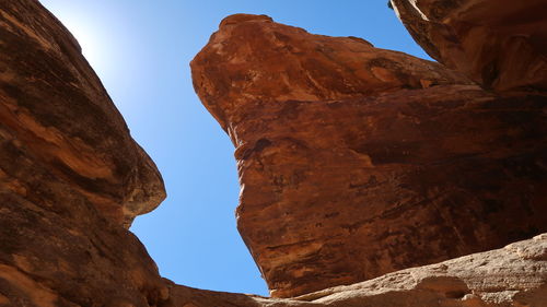 Low angle view of mountain against sky