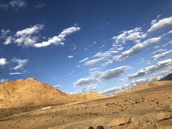 Scenic view of desert against sky