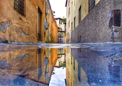 View of canal along buildings