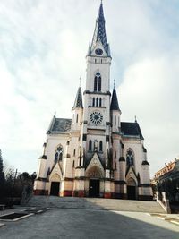 Low angle view of church against sky