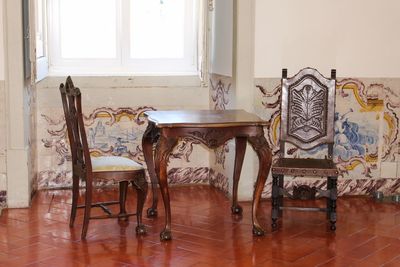 Chairs and table at home