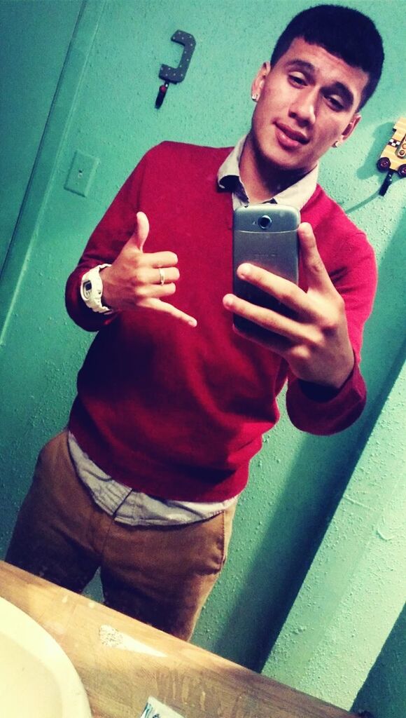 First Picture, thumbs up pinkies down!(: