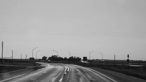 Highway against clear sky