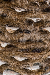 Full frame shot of hay bales