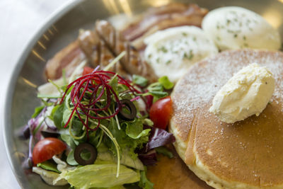 Close-up of food in plate on table
