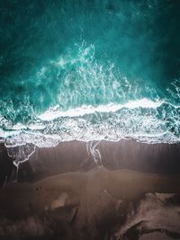 High angle view of beach and sea