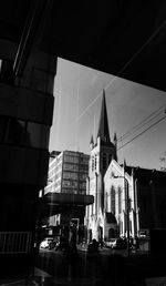 Low angle view of buildings in city