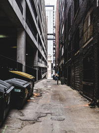 Narrow alley in city