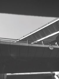 Low angle view of bridge against clear sky