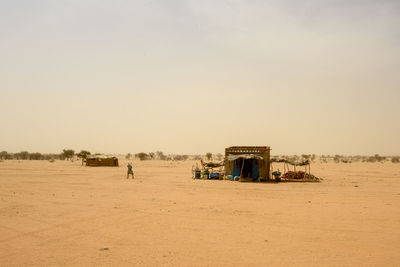 Scenic view of desert against sky