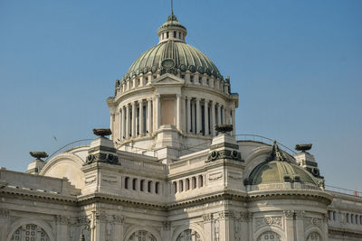 Low angle view of historic building against sky