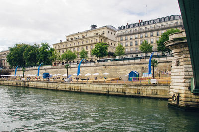 View of canal along buildings