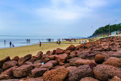 Group of people on beach