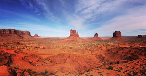 Barren landscape against the sky