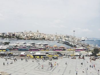 People walking in city