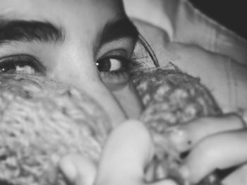 Close-up of woman looking away