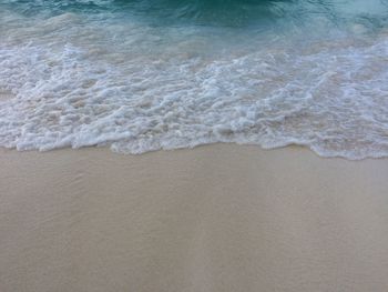 High angle view of beach and sea