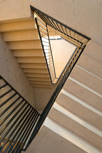 Architectural detail of the staircase of a modern building.