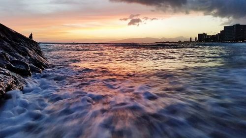 Storm clouds over sea