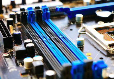 Close-up of computer mother board