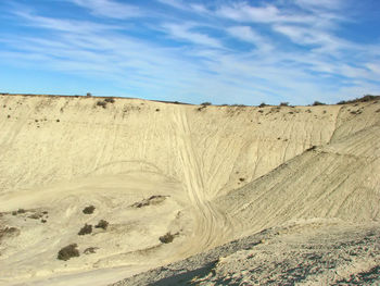 Scenic view of desert against sky