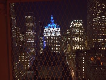Illuminated city at night