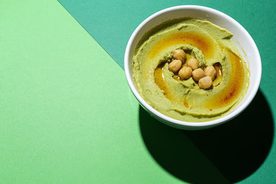 High angle view of coffee on table