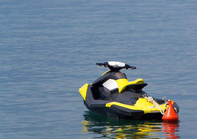 View of birds in sea