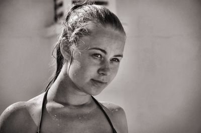 Close-up portrait of young woman