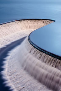 High angle view of waterfall