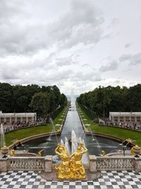 View of statue against cloudy sky