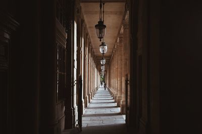 Empty corridor of building