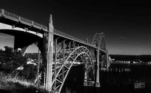 Low angle view of bridge against sky