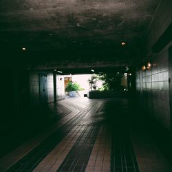 Empty corridor of building