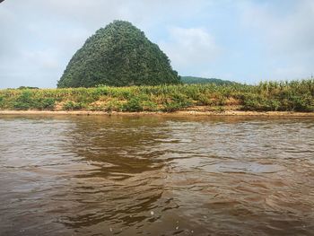 Scenic view of river against sky