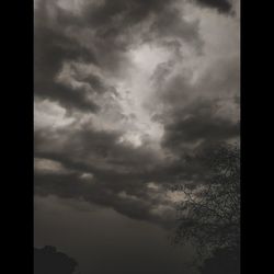 Low angle view of storm clouds in sky