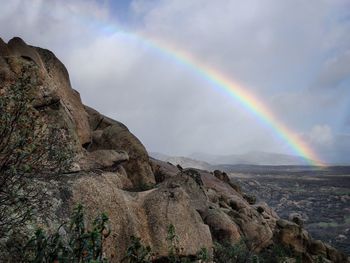 Rainbow over the horizon