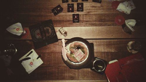 Close-up of food on table