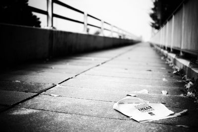 Surface level of empty road