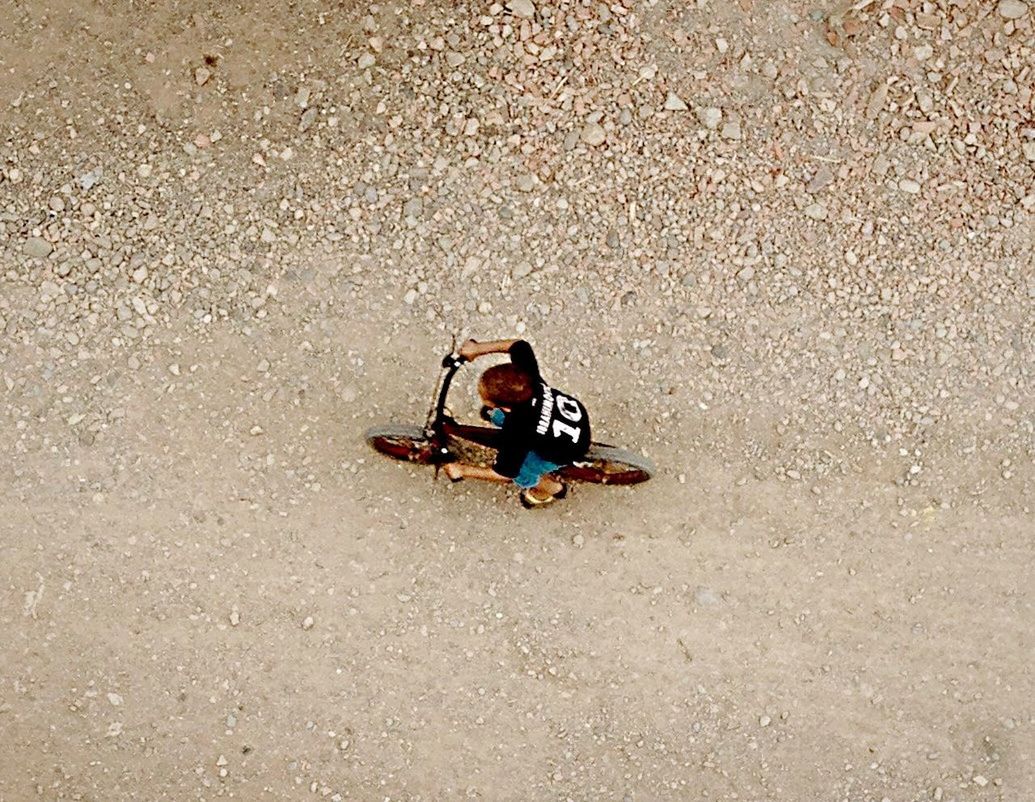 Child on bicycle