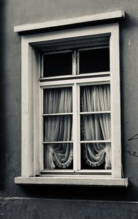 Close-up of window of building