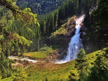 Scenic view of krimml waterfalls at hohe tauern national park