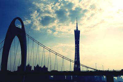 Low angle view of eiffel tower