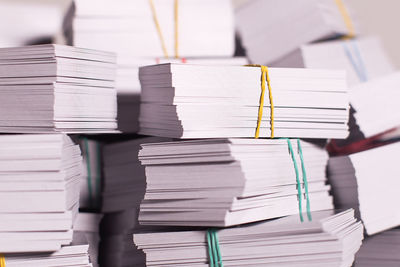 Close-up of books on shelf