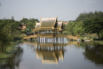 Reflection of built structures in water