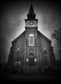 Low angle view of church against sky