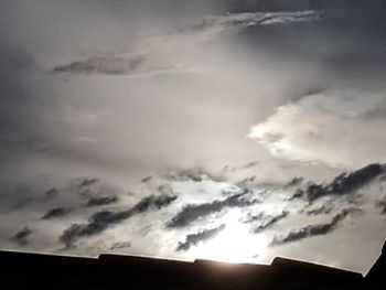 Low angle view of cloudy sky