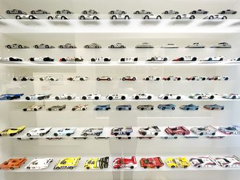 Full frame shot of colorful toy cars